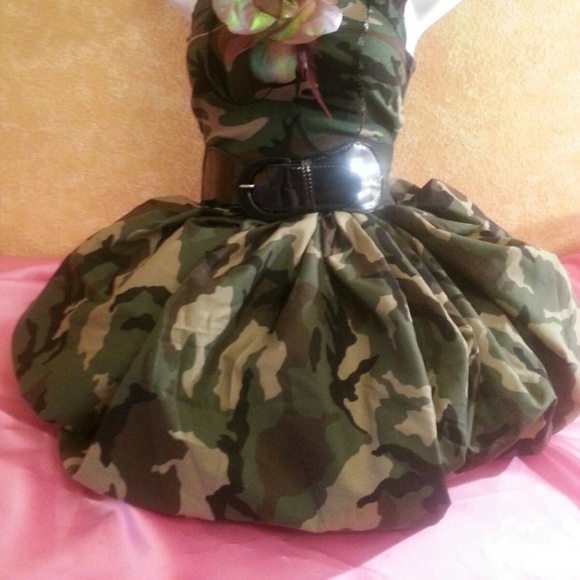 CUSTOM ORDER Sexy Cool Camouflage Tutu Dress Set - Picture 4 of 8